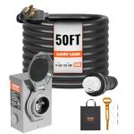 VEVOR 50FT 50 Amp Generator Cord & Inlet Kit