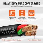 VEVOR 50FT 50 Amp Generator Cord & Inlet Kit