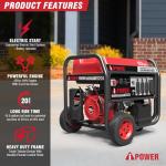 A-iPower 10000W Portable Gas Generator with Electric Start