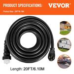 VEVOR 20 ft 50 Amp Generator Extension Cord