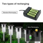 KINREECELL 600mAh Rechargeable AAA Solar Batteries 12-Pack