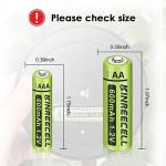 KINREECELL 600mAh Rechargeable AAA Solar Batteries 12-Pack