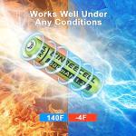 KINREECELL 600mAh Rechargeable AAA Solar Batteries 12-Pack