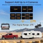 Wireless Backup Camera System with 2 1080P Cameras