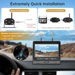 Wireless Backup Camera System with 2 1080P Cameras