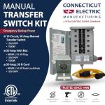 Connecticut Electric 30 Amp Manual Transfer Switch Kit