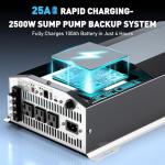 2500W Battery Backup Sump Pump Power System