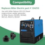 Fuel Tank Grommet Kit for Miller Generators - 2-Pack