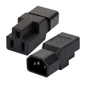 ALINNA IEC 320 C14 to NEMA 5-15R Adapters, 2 Pack