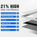 ECO-WORTHY 195W Monocrystalline Solar Panels (2-Pack)