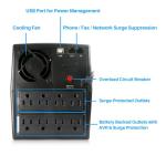 MARUSON 2000VA Line Interactive UPS with 8 Outlets
