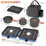 Portable Dual Fuel Camping Stove Set with Accessories