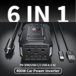 400W Car Power Inverter with USB and AC Ports