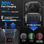 400W Car Power Inverter with USB and AC Ports