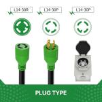 30FT RV Generator Cord and Inlet Box Combo