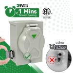 30FT RV Generator Cord and Inlet Box Combo