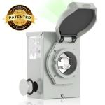 30FT RV Generator Cord and Inlet Box Combo