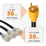 MECMO 30A Generator Adapter for RV and Home