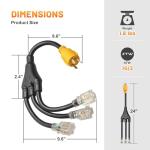 MECMO 30A Generator Adapter for RV and Home