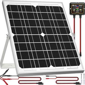 20W 12V Solar Panel Kit with Charger and Mount