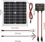 20W 12V Solar Panel Kit with Charger and Mount