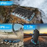 20000mAh Portable Solar Power Bank with 4 Cables