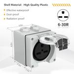 STARELO 30Amp Weatherproof Power Outlet Box