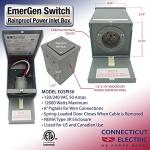 Connecticut Electric 50A Rainproof Generator Inlet Box