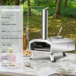 VEVOR 12-Inch Dual Fuel Outdoor Pizza Oven