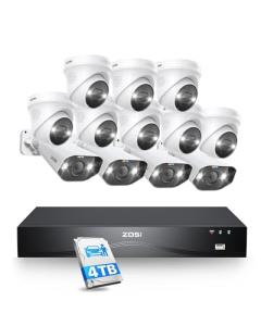 ZOSI 4K PoE Camera System with 12 Cameras
