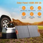 GRECELL 100W Portable Solar Panel for Camping