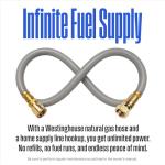 Westinghouse 15-Foot Natural Gas Hose and Adapter