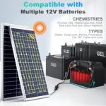 30W Solar Battery Charger with Smart MPPT Controller