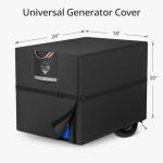 Heavy Duty Waterproof Generator Cover - Black, 24x18x20 inch