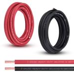 Shirbly 20FT 2 Gauge Pure Copper Battery Cable