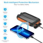 20000mAh Solar Power Bank with LED Flashlight
