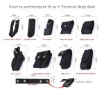 Tactical 10-in-1 Utility Hunting Belt - Black