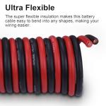 Geosiry 1/0 Battery Cable Set, 10FT Total