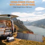 GRECELL 1000W Solar Generator & 200W Panel Combo