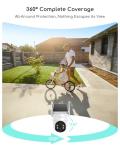 360° Solar Security Camera with AI Detection