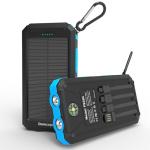 Durecopow 20,000mAh Solar Power Bank with Fast Charging