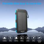 Durecopow 20,000mAh Solar Power Bank with Fast Charging