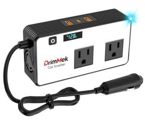 DrimMek 200W Car Power Inverter with USB Port