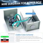 BOYISEN 50 Amp Inlet Box and Power Cord Combo