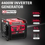PowerSmart 4400W Portable Inverter Generator - Quiet & Lightweight