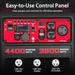PowerSmart 4400W Portable Inverter Generator - Quiet & Lightweight
