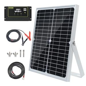 Topsolar 30W Solar Panel Kit with Charge Controller