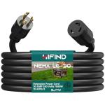 HiFind 25 Ft 30 Amp Generator Extension Cord