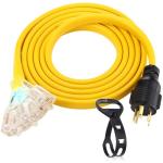 Tellegloww 10 ft Flat RV Generator Extension Cord