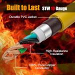 Tellegloww 10 ft Flat RV Generator Extension Cord